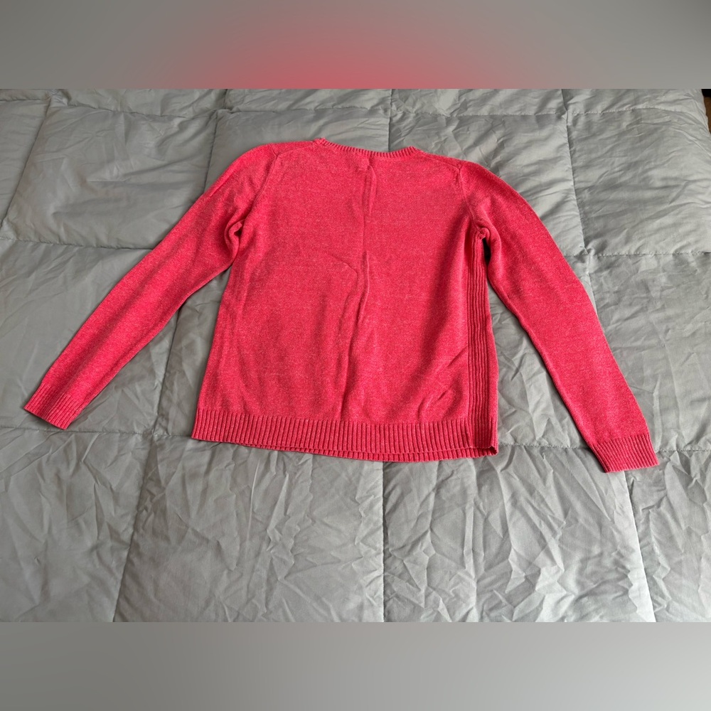 Gap Women's Coral Pink HeatherCotton Sweater - Picture 3 of 7